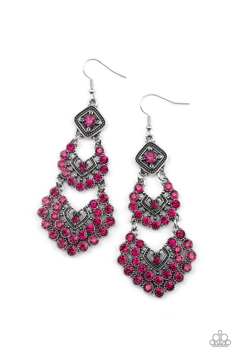 All For The GLAM - Pink Earrings