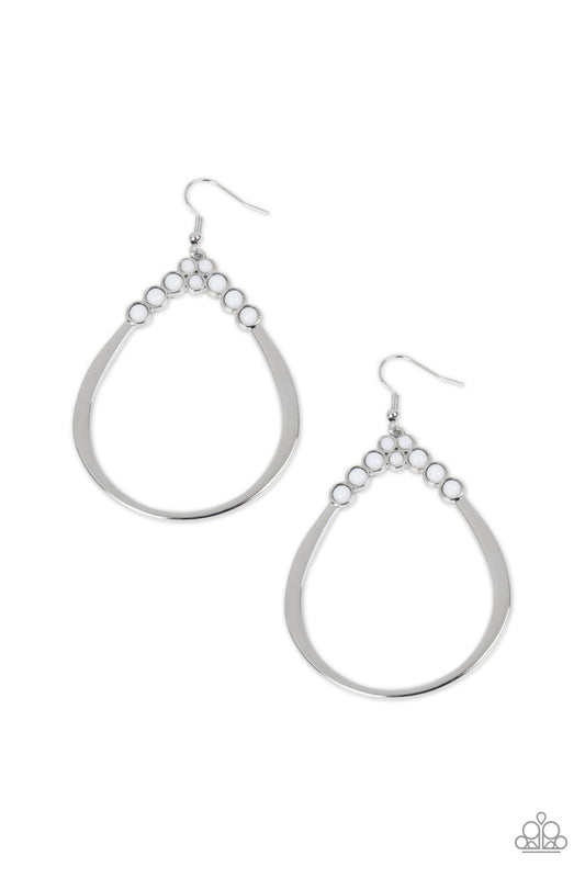 Festive Fervor - White Earrings