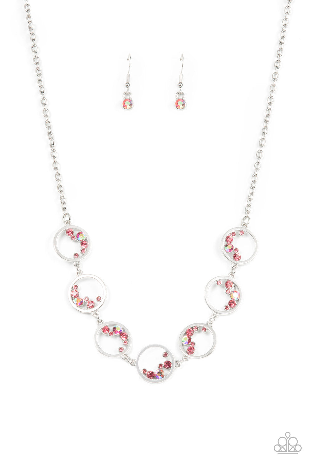 Blissfully Bubbly - Pink Necklace