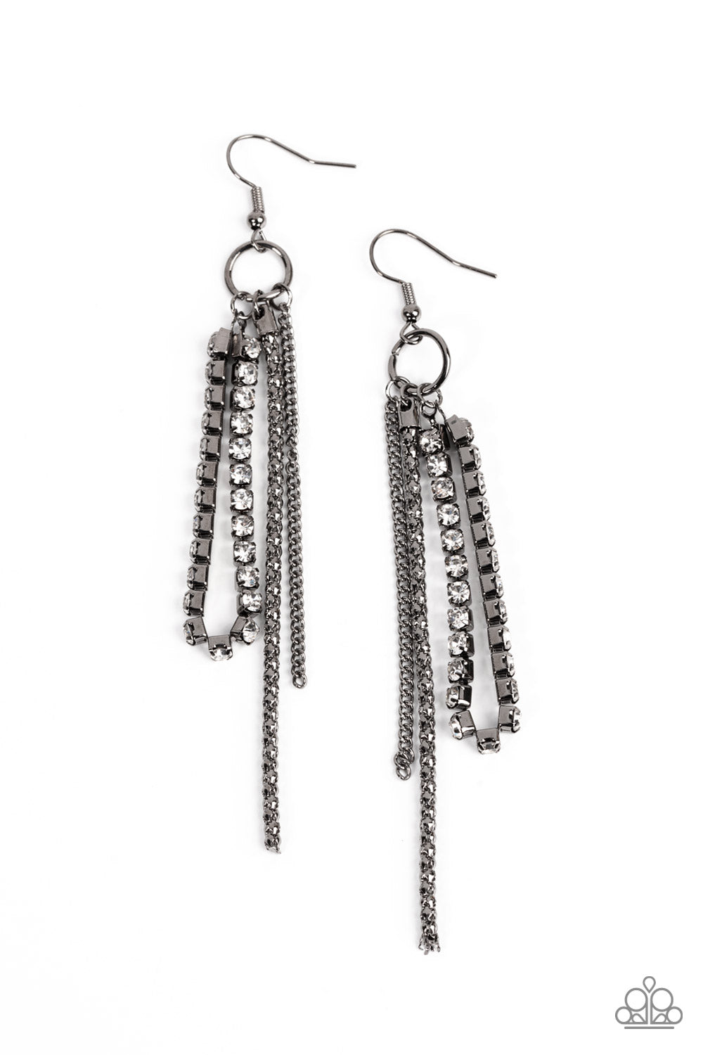 Swing Dance Dazzle - Black Earrings